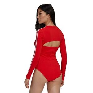 Red Adidas Longsleeve  Bodysuit